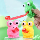 4Pcs Funny Sticking Tongue Out Frog Sensory Stress Relief Fidget Toys for Kids Birthday Party Favors Halloween Pinata Fillers
