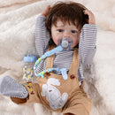 BRASTOY Reborn Painted Reborn Baby Doll Realistic Boy 55cm Silicone Body Can Take Bath