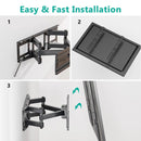 TV Wall Mount Bracket for 32-70 Inch LED, LCD, OLED Flat Curved TVs, TV Mount with Dual Swivel Arm Extend Tilting Rotation