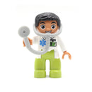 Big Size Action Figures City Princess Policemen Family Building Block Doll Character Accessory Assembly Toys for Children Gift