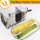 Tornado Potato Spiral Cutter,Manual Stainless Steel Twisted Potato Curly Fry Cutter for Potatoes Carrots Cucumbers