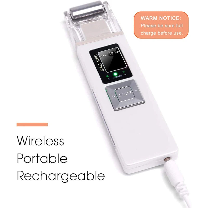 Wireless Galvanic Microcurrent Skin Firming Machine Facial Lifting Device Face Massage Roller Skin Tightening Skin Care Tools