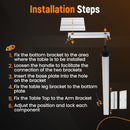 360° Adjustable RV Table Leg Swivel Heavy Duty For Camper Motorhome MPV Deck