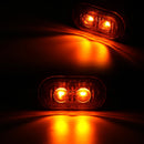 4pcs Sphere Lens Amber LED Side Marker Light Position Turn Signal Lamp Indicator Warning Trailer Truck Pickup Accessorie 12V 24V