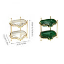 Lightweight luxury double layered soap holder for bathroom, self draining soap tray with metal bracket bathroom accessories