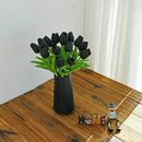 12pcs Artificial Tulip Latex Real Touch For DIY Bouquets Wedding Party Mother's Day Easter Spring Home Dining Decoration