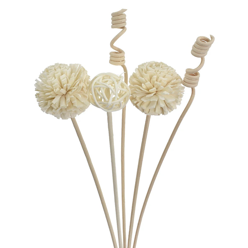 NEW 6PCS/8PCS/9PCS Artificial Flower Rattan Reed Fragrance Aroma Diffuser Refill Stick DIY Floral