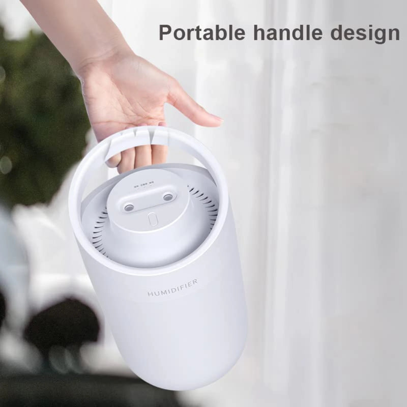 3L Humidifier Big Capacity Water Tank Top Filling Cool Mist for Baby Bedroom Office