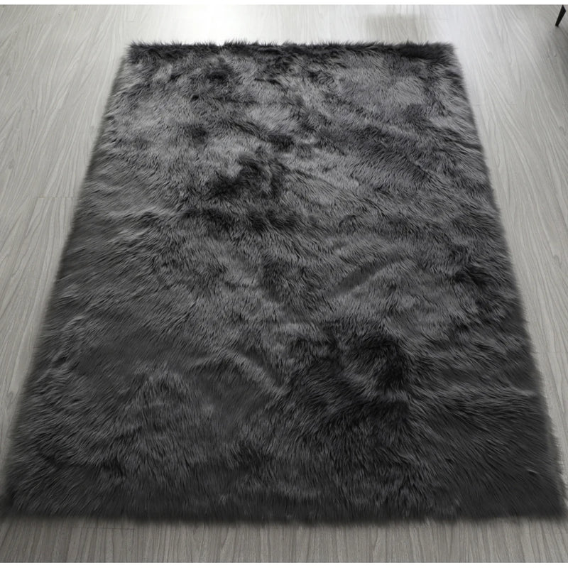 "Cozy Collection" Ultra Soft Fluffy Faux Fur Sheepskin Area Rug Bedroom Bedside Blanket Living Room Covered Large Area Blankets