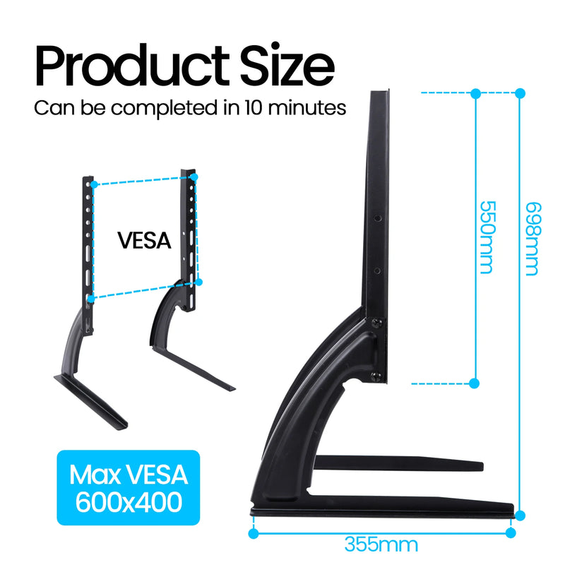 BEISHI Universal Table Top TV Stand Pedestal For 32-75 Inch LCD/LED/Plasma TVs, TV Stand Legs For Screen Monitor Bracket