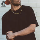 ORSA JEWELS 6mm 9mm 12mm Sizes Paperclip Link Chain Necklace 925 Sterling Silver 14k Gold Chain Man Woman Necklaces as Gift SC39