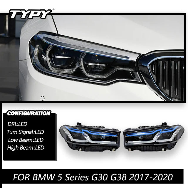 Car Lights FOR BMW 5 Series G30 G38 Headlight 2017-2020 LED Projetor head Lamp Daytime Running Light Automotive Accessories