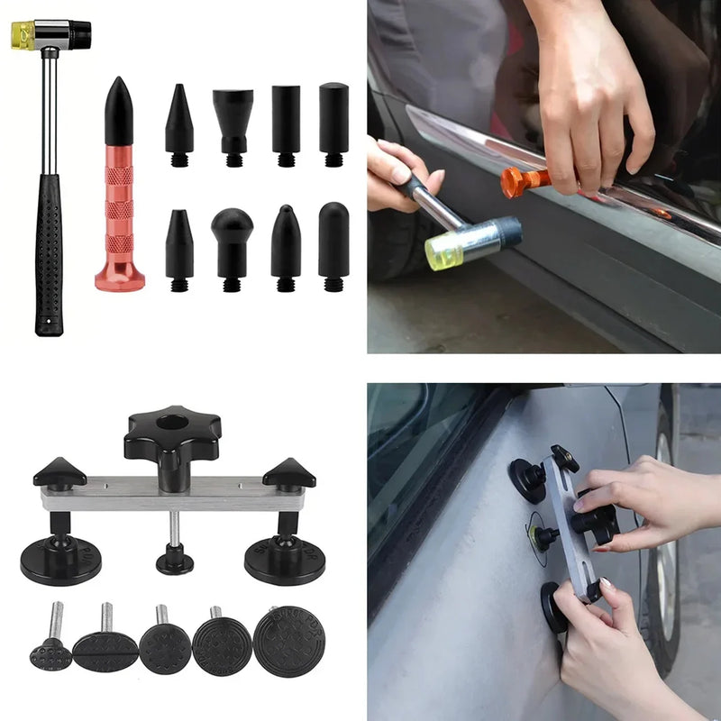 Car Dent Repair Kit Golden Lifter Slide Hammer T-bar Puller Paintless Automotive Mechanical Workshop Tools Body Dent Removal