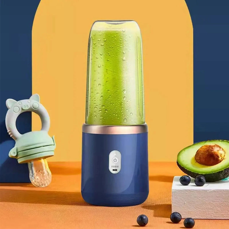 Multifunctional Juicer 6 Blades Small Electric Juicer Summer Personal Fruit Juice Blenders Usb Charging Juicer Juice Cup