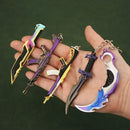 Valorant Weapon Keychain Reaver Karambit Vandal Prime Champions Skins Samurai Sword Pocketknife Weapon Model Gifts Toys for Boys
