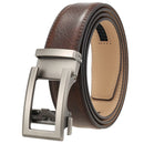 Cow Leather Men Belt 2024 New Automatic Genuine Leather Belts For Men Casual Brand Men's Belt Cowskin Strap Blue Brown B337