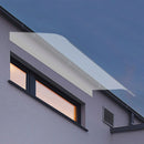 0.14in Thick Solid Curved Transparent Window Sunshade, Soundproof Outdoor Integrated Structure Canopy for Corridors and Terraces