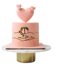 2023 New Baby's Happy Birthday Party Cake Topper Gold Cartoon Acrylic Cake Toppers for Baby Shower Cake gift Dessert Decoration