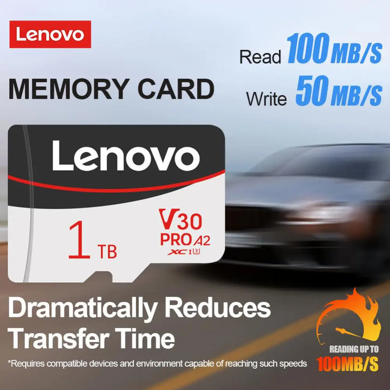 Lenovo 2TB 1TB Class 10 Memory Card 256GB 512GB Micro TF SD Card 128GB TF Flash Memory Card Mini SD Card For Phone Camera Drone