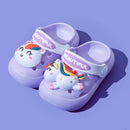 Soft Slides Kids Summer Outdoor Sport Sandals Beach Shoes Boys Girls Close Toe Cartoon Anti-Slip Cute stereoscopic Pony Sandals