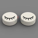 Round Tile Eye Eyelash Pupile Pattern Printed Building Blocks Bulk Accessory MOC Bricks Model Toys Compatible with 98138 14769