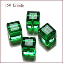 StreBelle AAA 50pcs/Lot Cube Loose Spacer Bead Jewelry Making Mix Colors 8x8mm Crystal Glass Beads Facet Square Shape