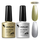 2pcs*7.5ml VENALISA Nail Gel Polish Glitter Gel Lacquer Base Nowipe Top Nail Art Salon Soak off Organic UV LED Nail Gel Varnish