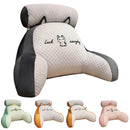 Bed Rest Reading Pillow with Arm Support Cartoon Print Detachable Backrest Support Sofa Couch Pillow Cushion