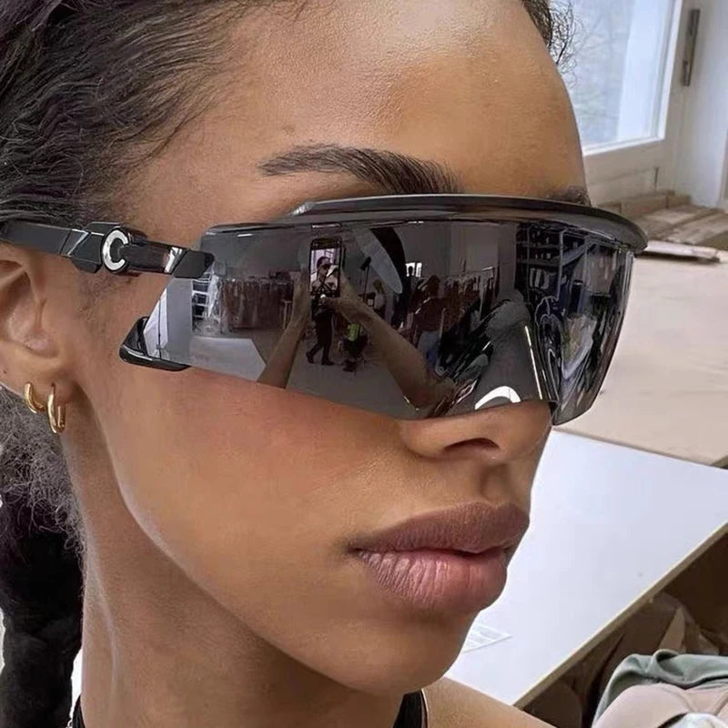 Fashion Sport Riding Goggle Luxury Brand Designer Rimless Sunglasses Women For Men Vintage Punk Sun Glasses Trend Fishing Shades