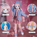 Dream Fairy 1/4 Doll Kawaii 16 Inch Ball Jointed Doll Full Set Student Uniform BJD MSD DIY Toy Gift for Girls