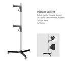 SH 63cm-190cm Gun Grip Light Stand 1/4 and 3/8 Screw With Wheels Folding Tripod For Studio Flash LED Light Softbox COB Light