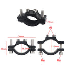 2Pcs Bike Motorcycle Headlight Spotlight Mount Handlebar Fixed Clamp Bracket Clip M5/M6 Screw Aluminum Alloy Front Light Holder