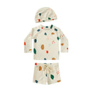 2025 Kids Boy Swimsuits Summer Sun Protection Vacation Beach Pants Long sleeve Tops with Hat Children Surfing Swim Suit 1-7T