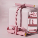 4-Tube Yoga Pedal Puller woman Resistance Bands Abdomen Waist Arm Training Elastic Pull Rope Fitness Equipment