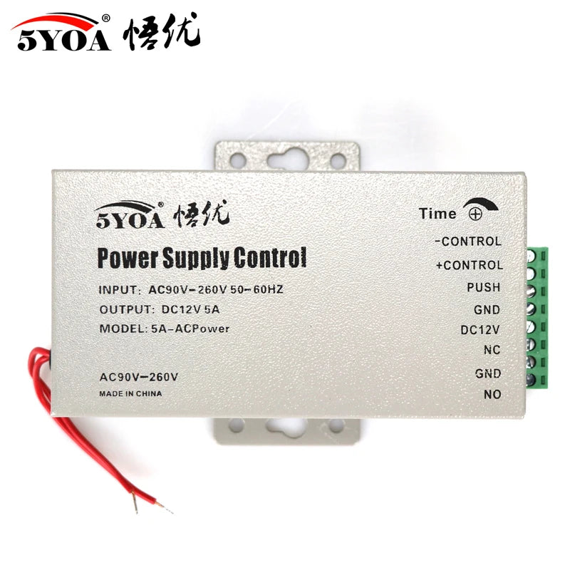 5YOA Power Supply DC 12V Door Access Control System Switch 3A 5A AC 90~260V For Electric Lock RFID Access Control System