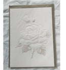 6pcs/set White Color Flower Greeting Card with Envelopes Pop Up Best Wishes Blank Thank You Gift Cards Invitations