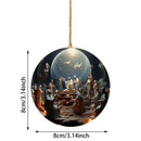 2024 Nativity Scene Hanging Ornaments Christmas Decoration Wall Hanging Jesus Angel Easter Christ Room Home Decorations