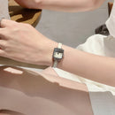 2023 New Women's Quartz Watch Inlaid with Rhinestones Luxury Temperament Retro Elegant Square Case True Pity Gift for Lovers