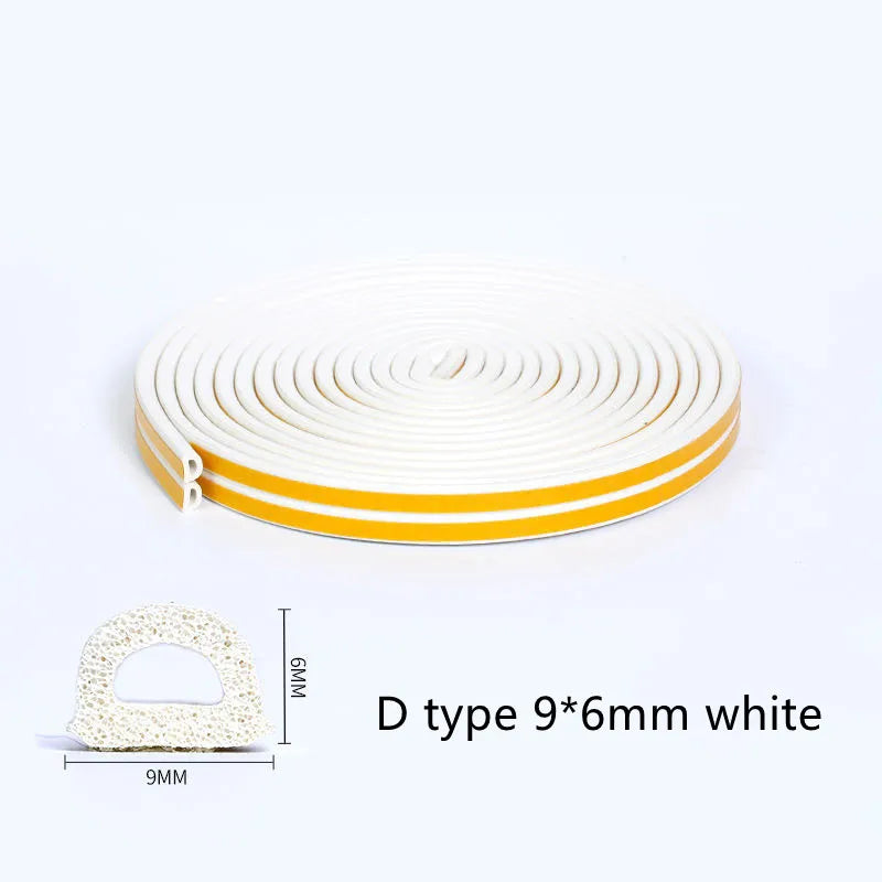 10 meters DIPE self-adhesive door and window sealing strip glass window anti-collision rubber strip foam sound insulation strip