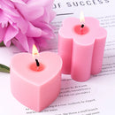 Love Flower Shape Silicone Mold DIY Handmade Multiple Height Scented Candle Setting Epoxy Mould 3D Gypsum Drop Glue Home Deco