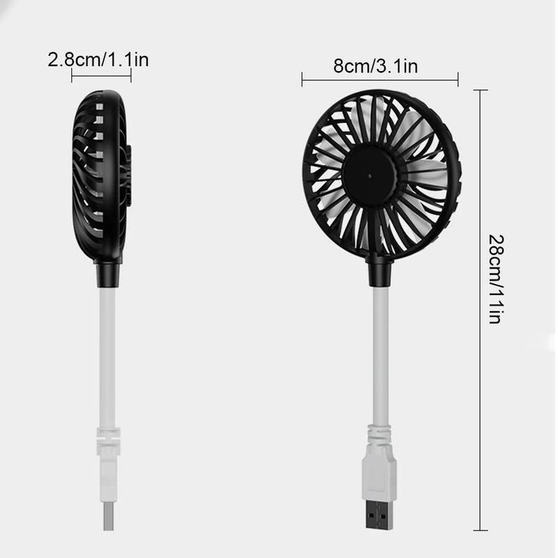 Handheld Fan Usb Rechargeable Silent Cooling Power Bank Mini Play Plug Fans Office Student Laptop Appliances Summer Cooler