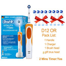 Oral B Electric Toothbrush Rotation Cleaning Oral 3D White Tooth Adult Vitality Tooth Brush Inductive Charging + Gift Brush Head