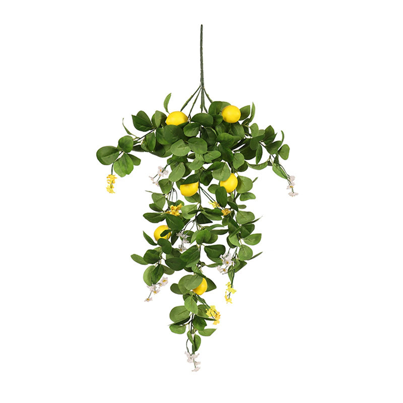 Artificial Lemon Simulation Fruit Vegetable String Foam Hanging Decor Hotel Hanging Photography Prop Pendant for Decoration