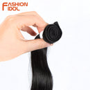 FASHION IDOL Body Wave Ponytail Hair Bundles 26 Inch Soft Long Synthetic Hair Weave Ombre Brown 613 Blonde 100g Hair Extensions