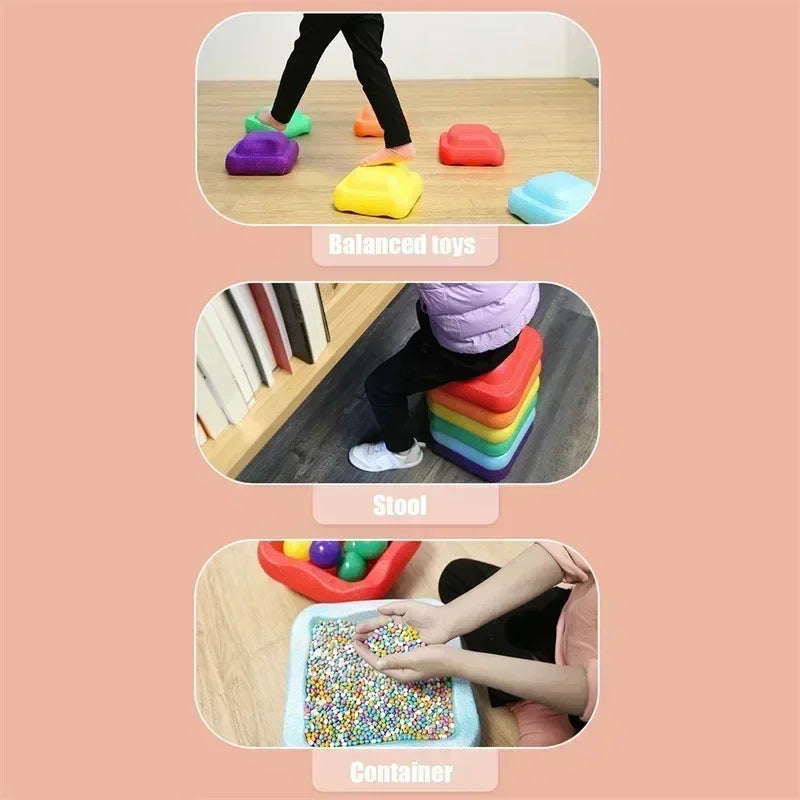 Hot 3 New Children's Balance Training Foam Pedals Sensory Aids Outdoor Games Stacking Stones Balance Exercise Baby Toys Gifts