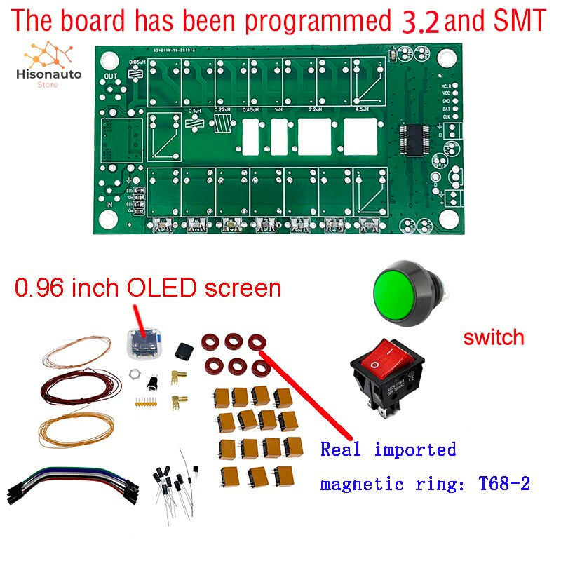 Hisonauto ATU-100 ATU100 1.8-50MHz DIY Kits  Automatic Antenna Tuner by N7DDC 7x7 Firmware Programmed / SMT/ Chip Soldered