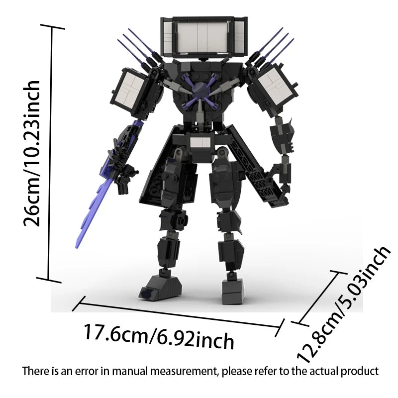 Skibidi Toilet Titan TVman Weapon Arm Blocks Model Toys Titan Drill Man TItan Clock Sword  Bricks Toys for Kid Xmas Ideas Gift