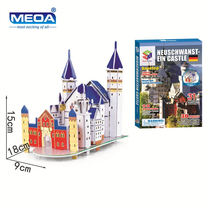 40 Style World Famous Architecture Building 3D Puzzle Model Construction Jigsaw Puzzles Toys For Kids Christmas Gift