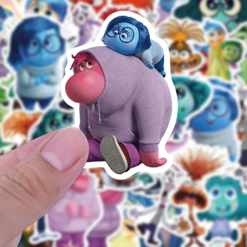 50PCS Disney Movie Inside Out Stickers Cartoon Graffiti Decoration Skateboard Laptop Notebook Luggage Waterproof Decal Toy