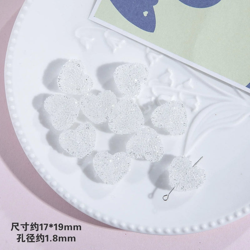 2024 Cute Ins Sugar Heart Beaded DIY Handmade Girl Earrings Jewelry Bead Bracelet Necklace Accessories Materials Gifts Girl